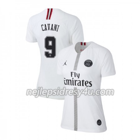 Fotbalový Dres Paris Saint-Germain Cavani 9 Jodan Bílá Dámské Alternativní 2018/19